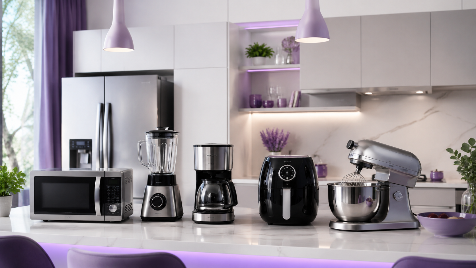 Eletrodomésticos para casa com geladeira, fogão, micro-ondas, lavadora e aparelhos para comparar antes de comprar