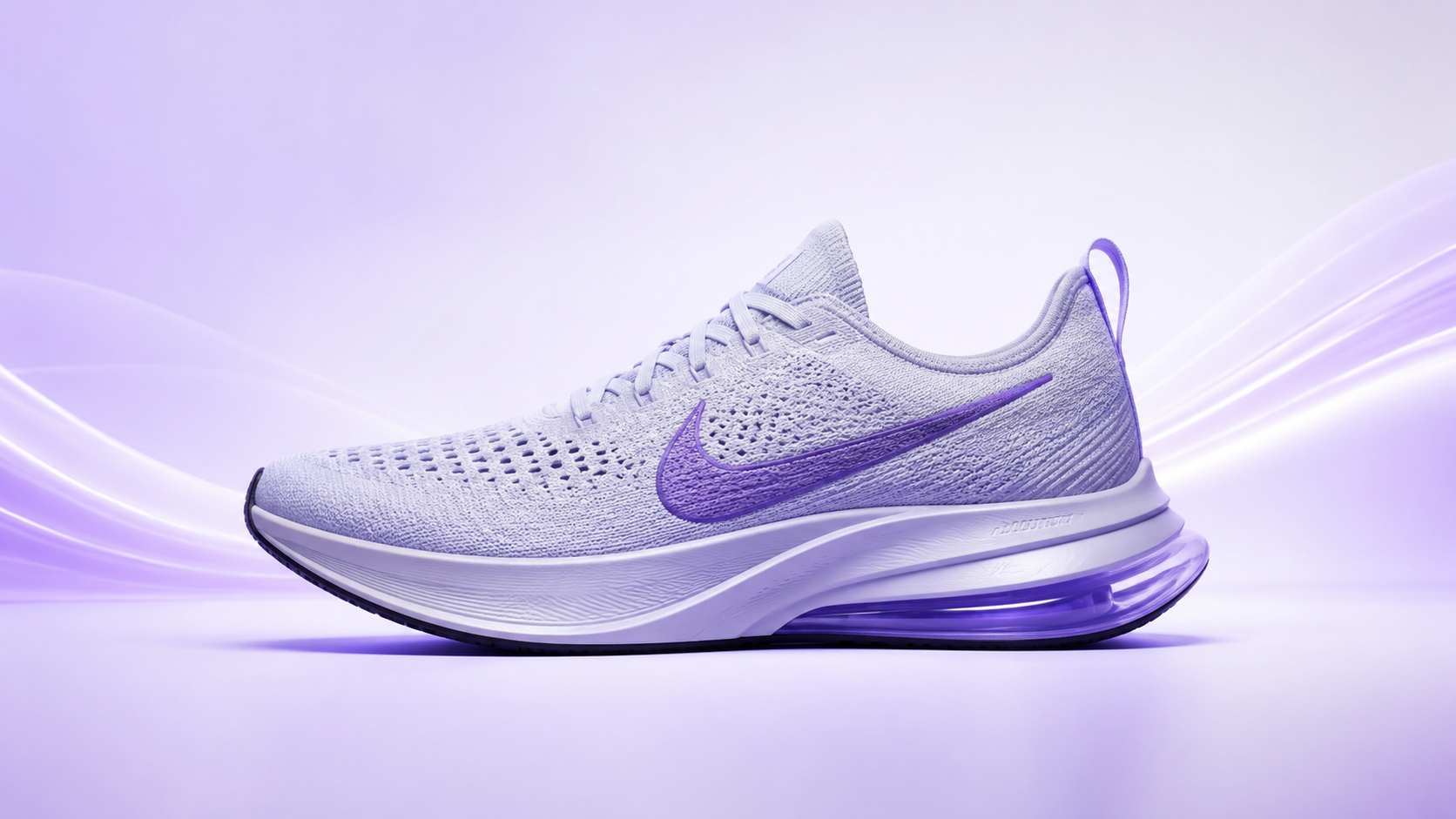 Melhores produtos com tênis Nike premium em fundo roxo claro