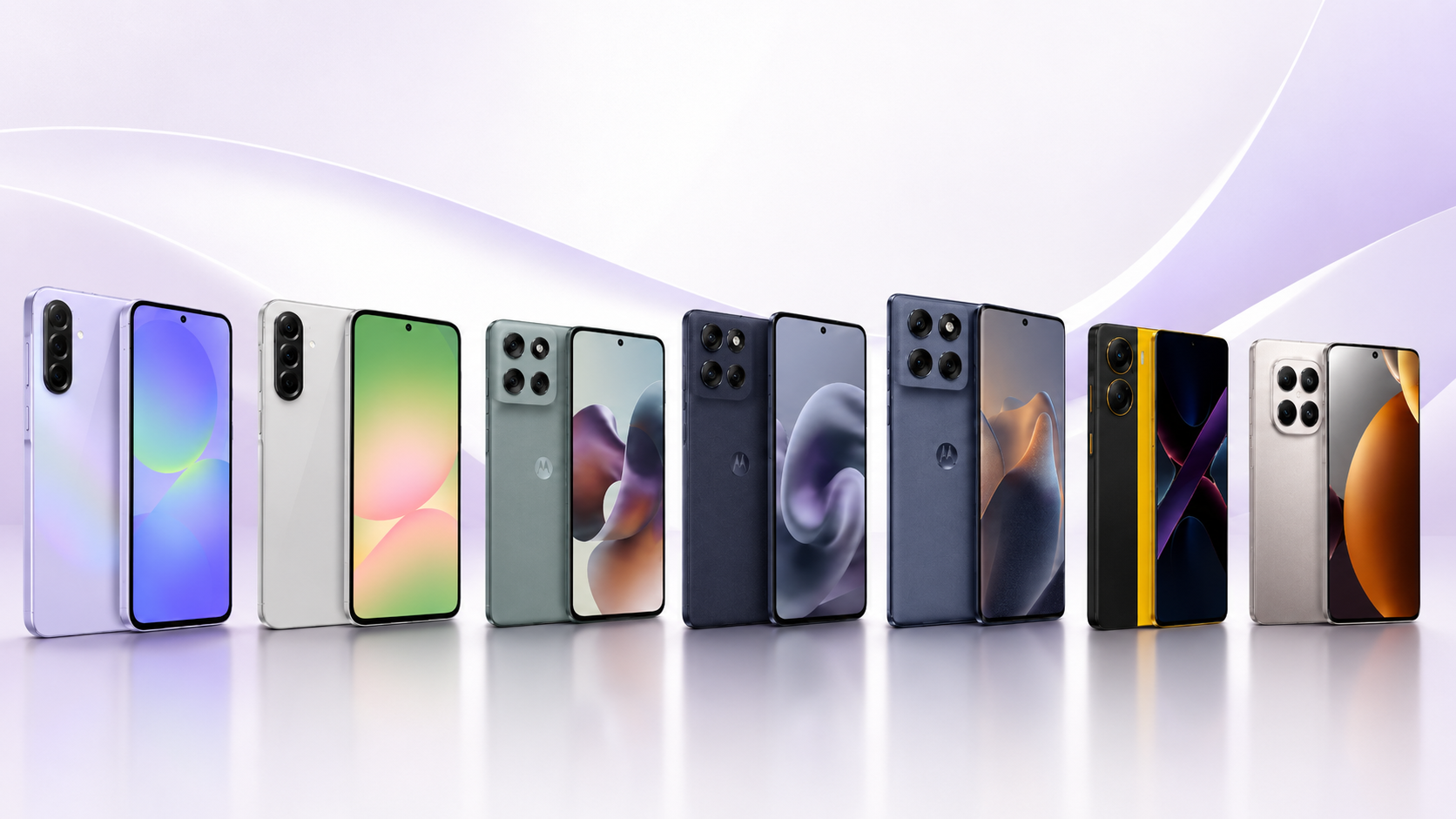 Celulares custo-benefício em 2026 com modelos Samsung, Motorola, POCO e Redmi