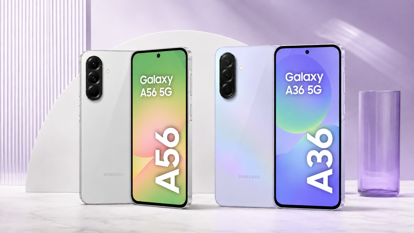 Galaxy A56 ou A36 lado a lado em comparação para saber qual vale mais a pena em 2026