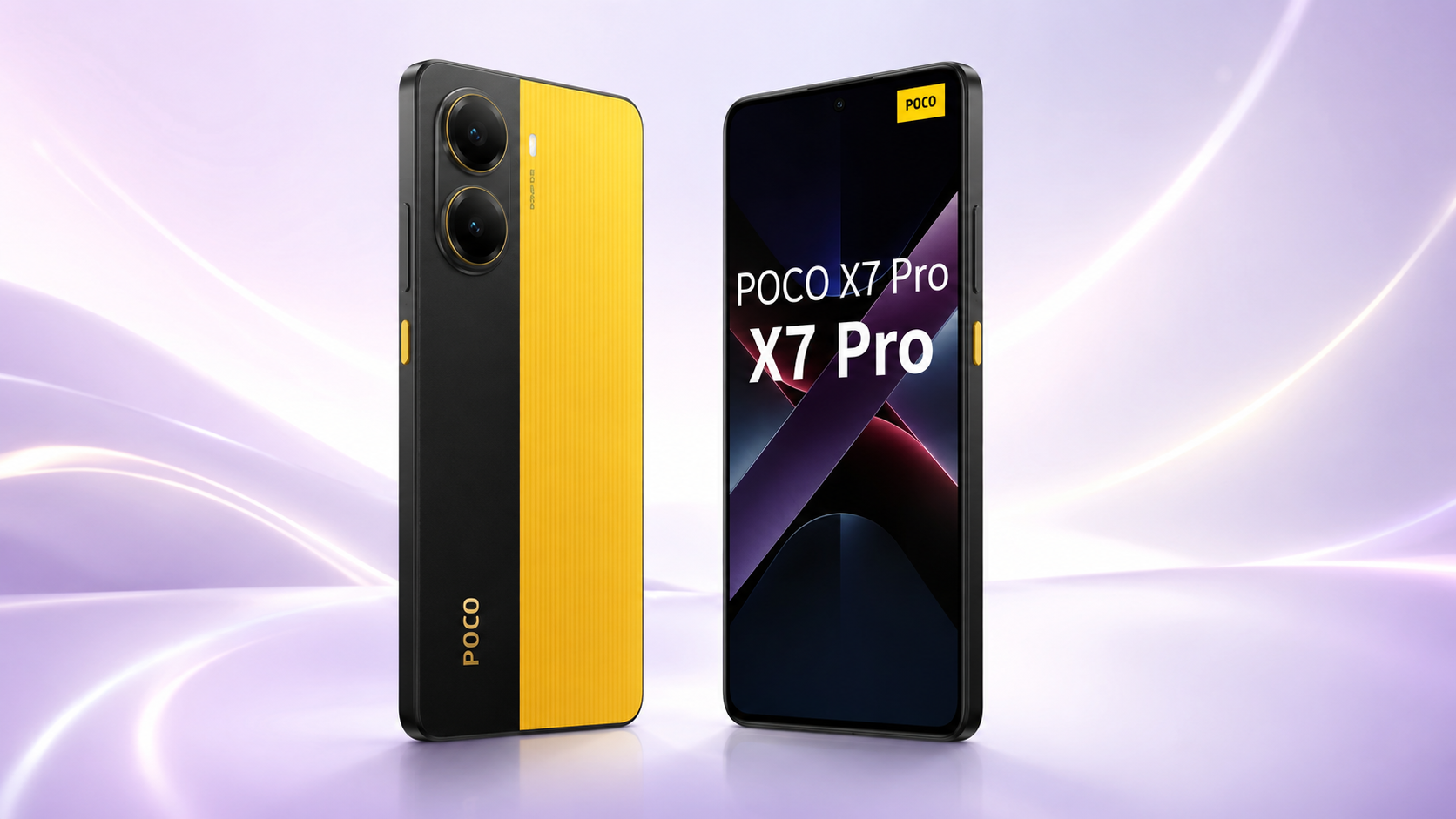 POCO X7 Pro para jogos em imagem de capa com fundo lavanda