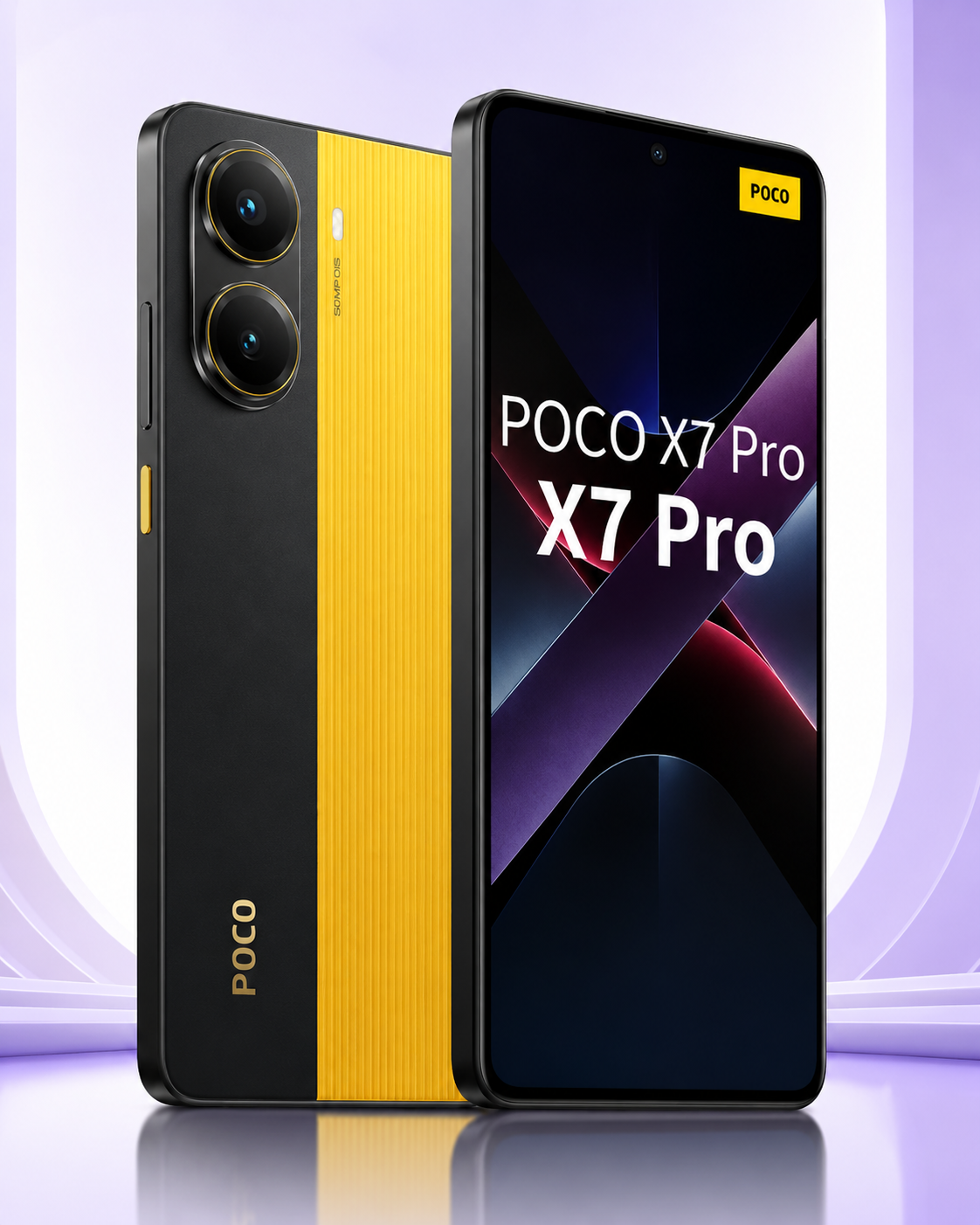 POCO X7 Pro em imagem de destaque com fundo lavanda para artigo gamer