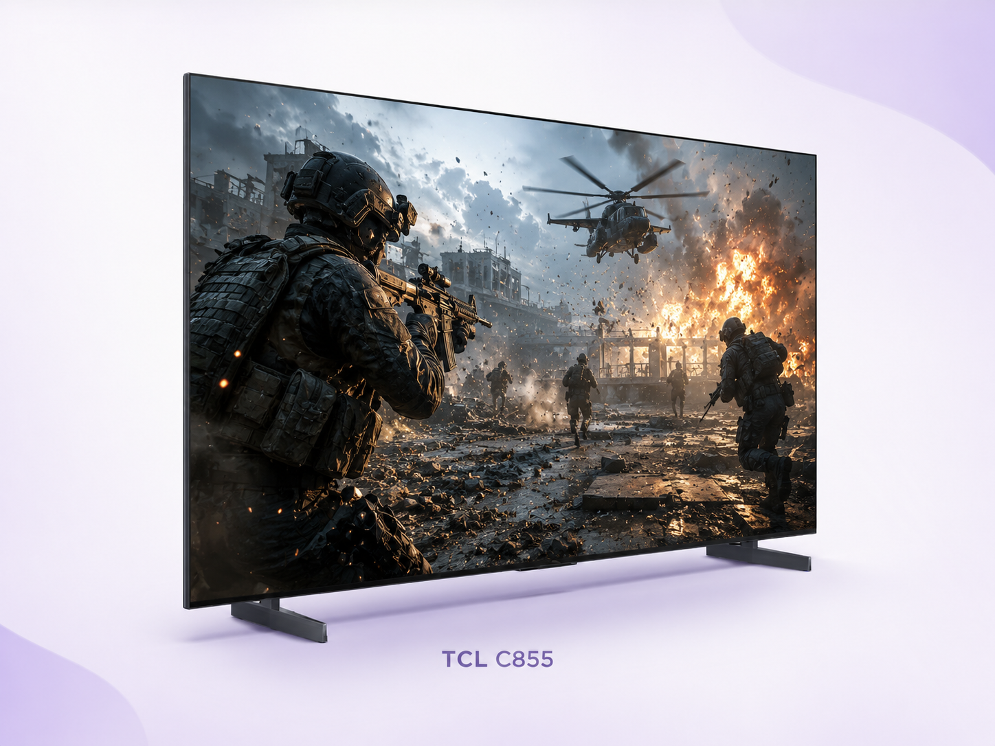 TCL C855 QD-Mini LED como TV premium para jogar videogame